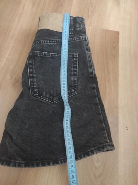 Riflové mom fit šortky, zara,s