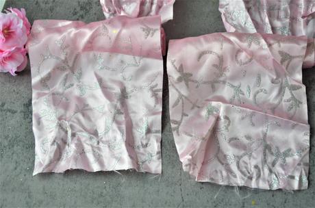 Bledoružová trblietavá stuha-štóla, 