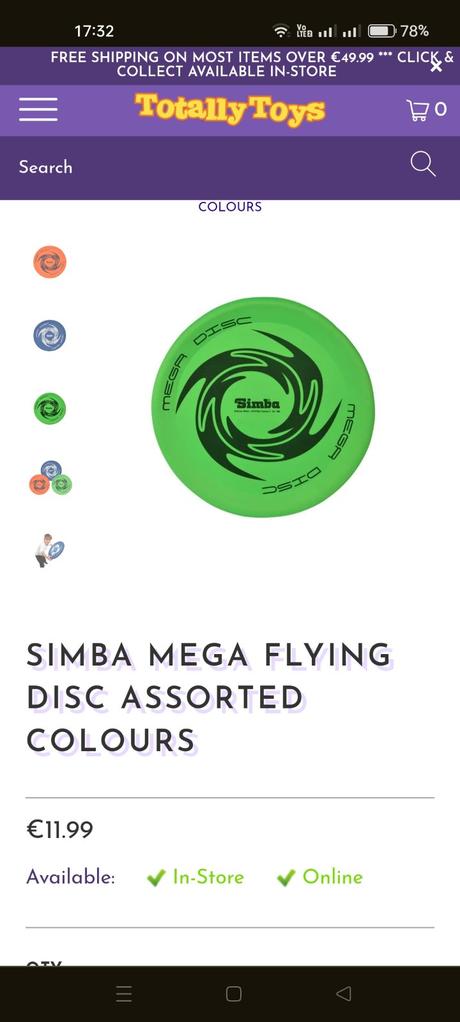 Disk na hádzanie simba, 