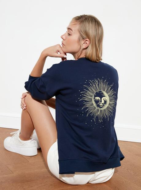 Tmavomodrá mikina - m, m