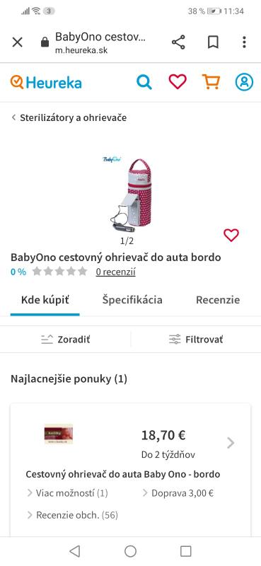 Ohrievačka na fľašky do auta, 
