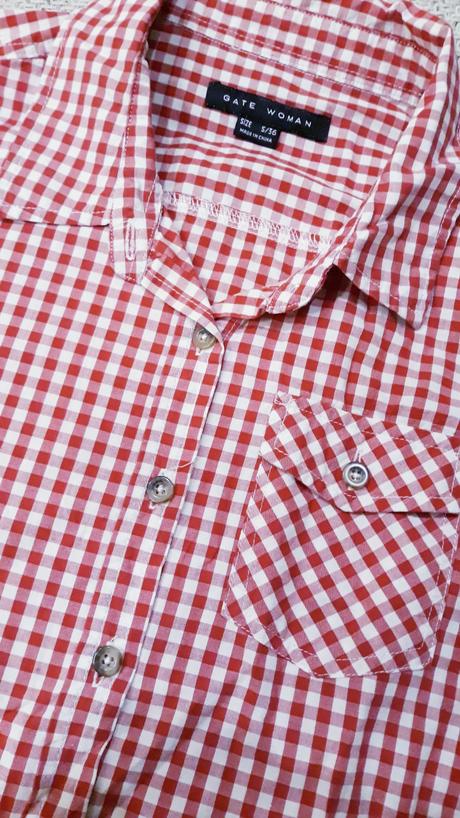 Bielo-červená kockovaná košeľa, gate,s