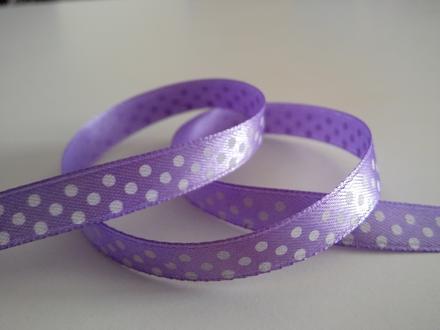 Stuha bodky 10 mm svetlejšie fialová, 