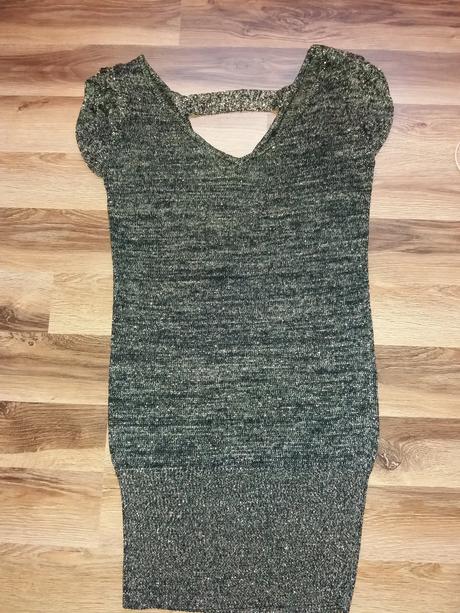 Krasny elegantny svetrik so zlatou niťou, orsay,m