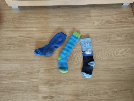 3 lyžiarske podkolienky pre chlapca veľ.110/116, 110