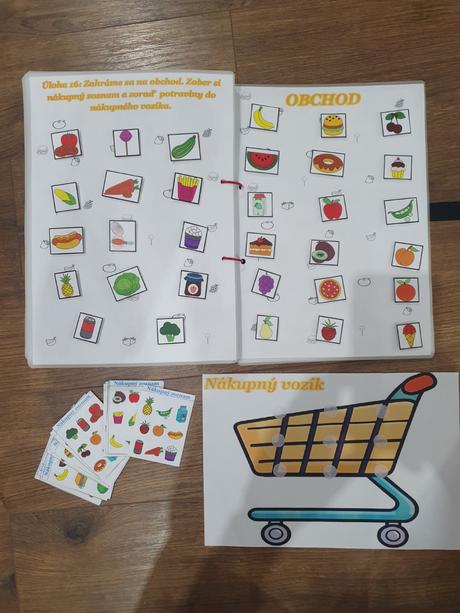 Pracovný zošit na suchý zips pre väčšie deticky, 