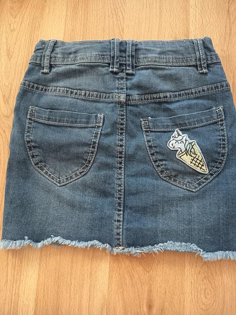 Džínsové sukničky 6-8 rokov, denim,128