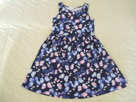 Šaty s motýlikmi, h&m,122