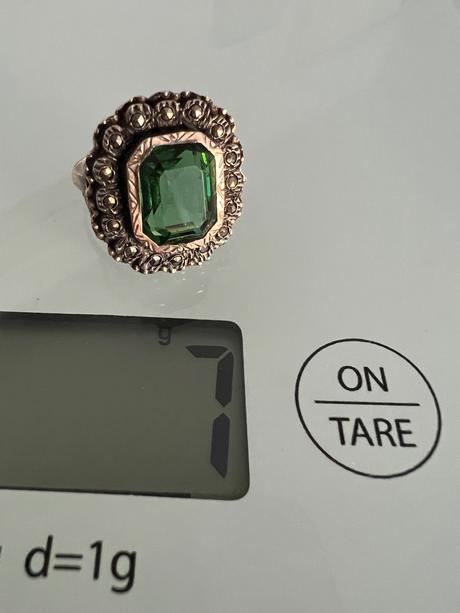 Strieborny prsten a 18k zlato, 