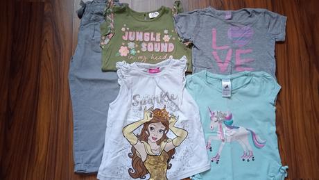 Trička 98/104+tenké letne nohavice gratis, dopodopo,98