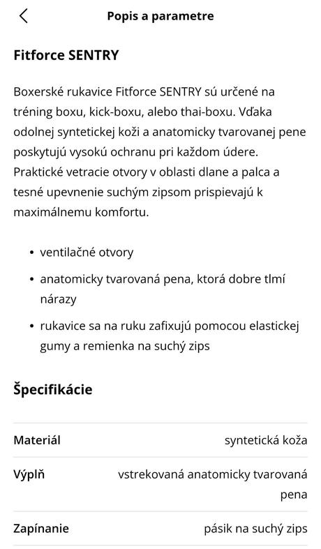 Dámske rukavice na box fitforce, 