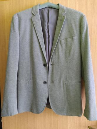 Slim fit teplákové sako m, h&m,50