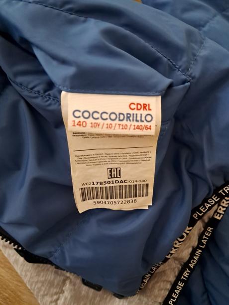 Detská obojstranná vesta, coccodrillo,140