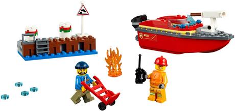 Lego city 60213 dock side fire,
