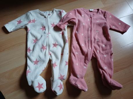 2x flisovy overal v.62  0-3 mesiace, next,62