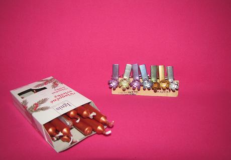 Vianočné sviečky a štipce, 