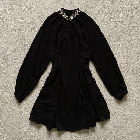 H&m voľné šaty s perlami, h&m,s