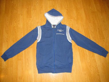 Mikina na zips s vreckami a kapucňou v. m, m