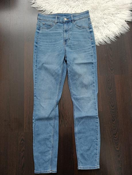 H&m skinny rifle s vysokým pásom, h&m,s
