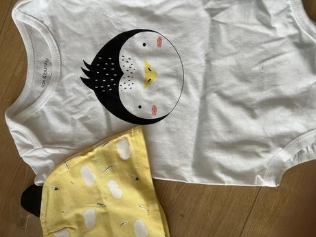 Nové- čiapočka body tučniak, sinsay,86