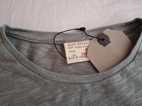 Dievčenské tričko s vreckom, zara,128