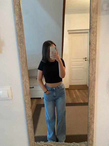 Úzasne pohodlné makkulinke rozsírene rifle top sta, xs