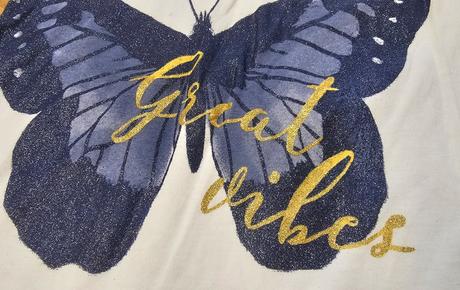 Tričko s motýľom, h&m,134