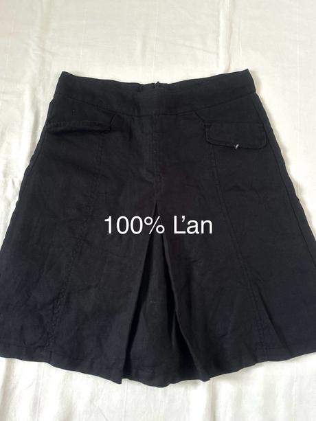 Čierna ľanová sukňa, m