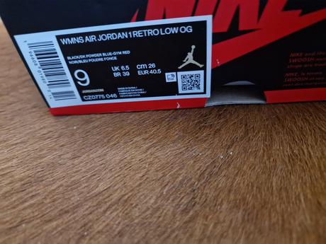 Nike air jordan 1 retro low og eu 40.5 black / pow, nike,40