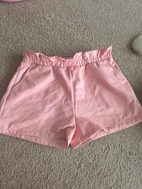 Ružové koženkové kraťasy 128/134, terranova,128