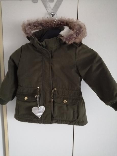 Kabátik, bundička pre dievčatká veľ. 86, h&m,86