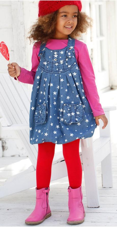 Rifľové šaty s hviezdičkami, bonprix,134