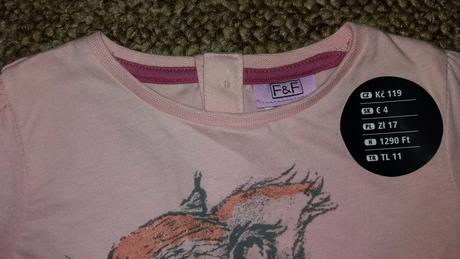 Pekné nenosené tričko s veveričkou, f&f,80