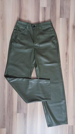 Kožené kaki nohavice, xs