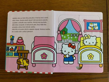 Hello kitty knižka s puzzle,