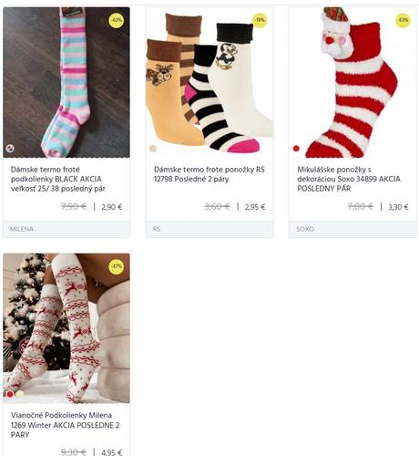 Ponožky dopredaj z eshopu, 35 - 40