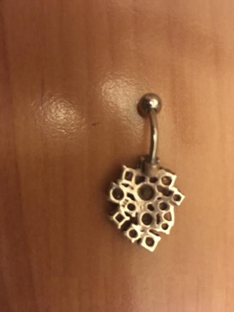 Strieborný piercing do pupka, 