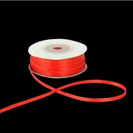 Saténová stuha 5 mm - červená, 