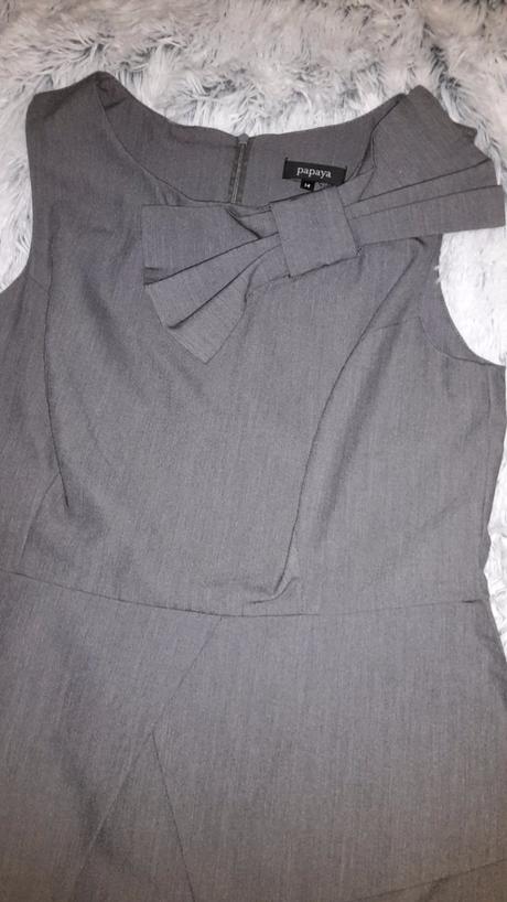 Elegantné šaty s peplum a mašľou, papaya,40