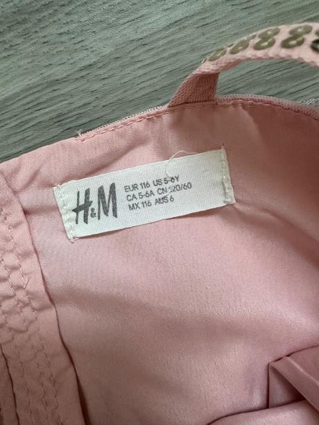 Ružové šaty, h&m,116