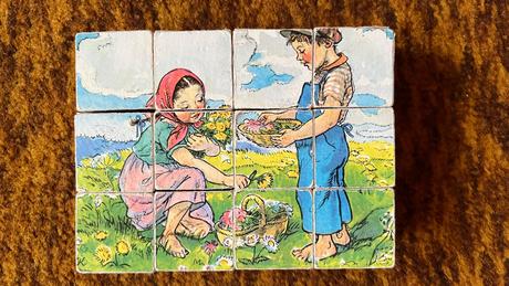 Retro drevené kocky, 