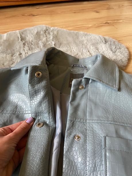 Modro-šedý kožák, primark,s