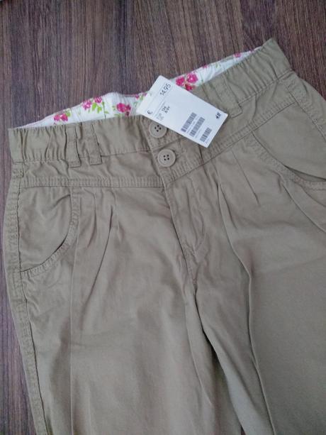 Nohavice letné hm, h&m,134