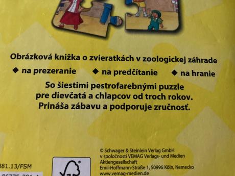 Knižka s puzzle v zoo,