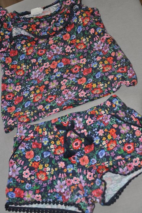 Tričko+sortky, h&m,110