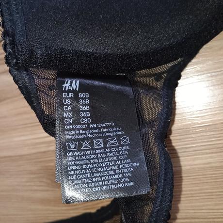 Len skúšobne nosená podprsenka hm 80b, h&m,80b