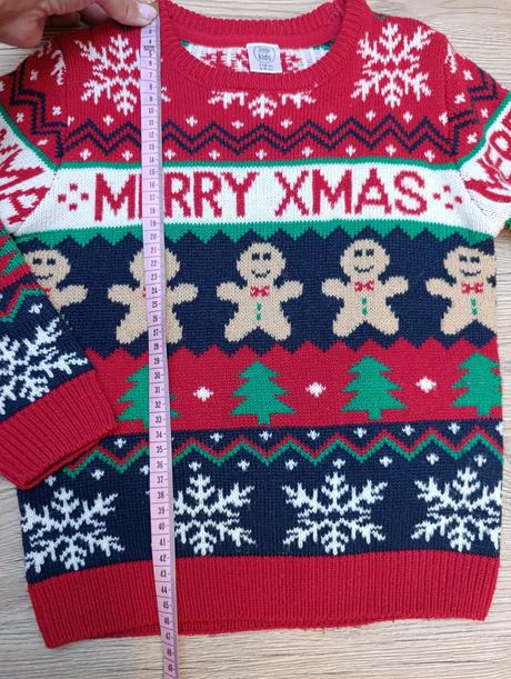 Chlapčenský vianočný červený sveter, sinsay,116