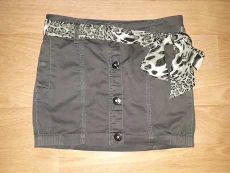 Sivá minisukňa so šatkovým opaskom melrose 32/34, 34