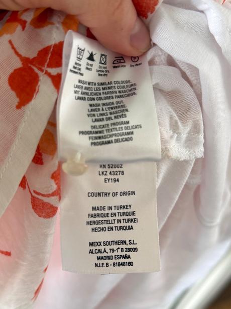 Krásne letné šaty od mexx s oranžovými a červenými, mexx,42
