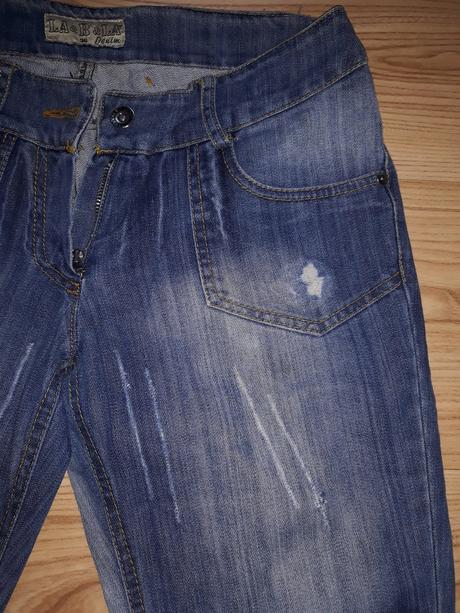 Riflové kratasky denim č.36, denim,36